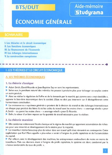 Emprunter Economie générale BTS/DUT livre