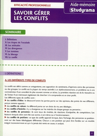 Emprunter Savoir gérer les conflits livre