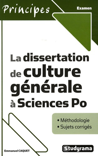 Emprunter La dissertation de culture générale à Sciences Po livre