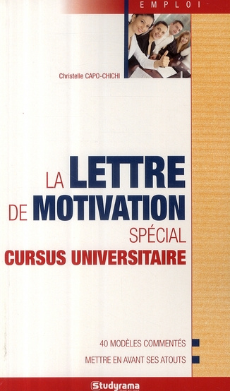 Emprunter La lettre de motivation spécial cursus universitaire livre