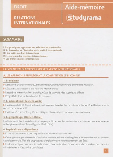 Emprunter Relations internationales livre