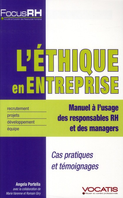 Emprunter L'éthique en entreprise livre