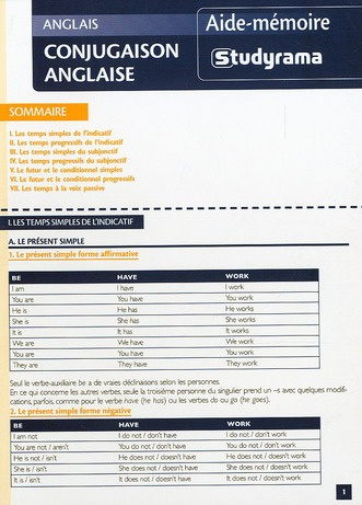 Emprunter Conjugaison anglaise livre