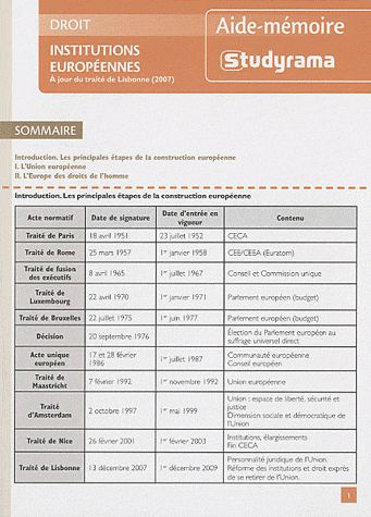Emprunter Institutions européennes. 3e édition livre