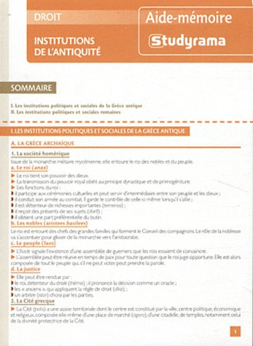 Emprunter Institutions de l'Antiquité. 2e édition livre
