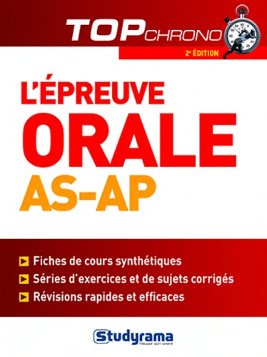 Emprunter L'épreuve orale AS-AP. 2e édition revue et augmentée livre
