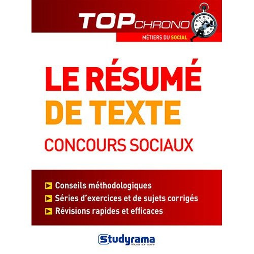 Emprunter Le résumé de texte, concours sociaux livre