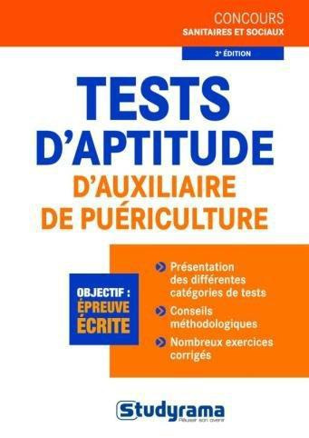 Emprunter Tests d'aptitude d'auxiliaire de puériculture. 3e édition livre