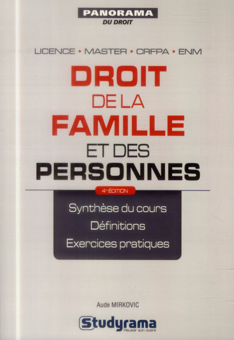Emprunter Droit de la famille et des personnes. 4e édition livre