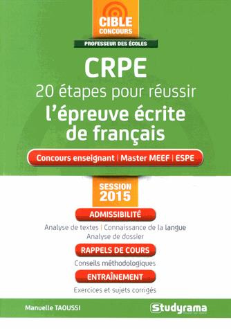Emprunter CRPE 20 étapes pour réussir l'épreuve écrite de français livre