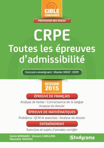 Emprunter CRPE : toutes les épreuves d'admissibilité. Edition revue et augmentée livre
