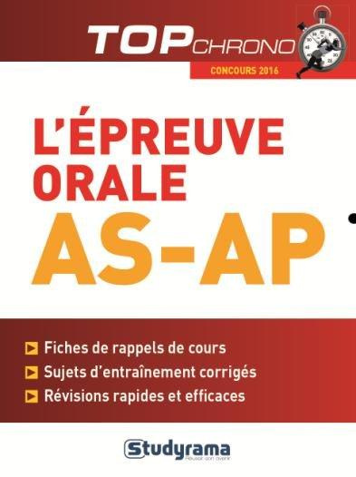 Emprunter L'épreuve orale AS-AP. Edition 2016 livre