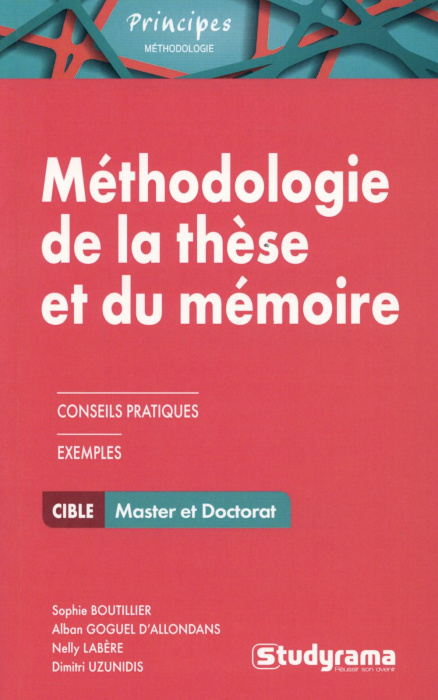 Emprunter Méthodologie de la thèse et du mémoire livre