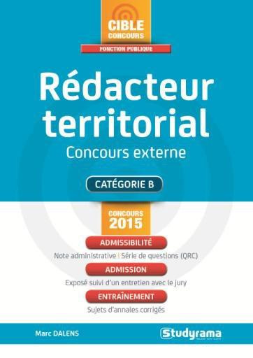 Emprunter Rédacteur territorial. Concours externe, Edition 2015 livre