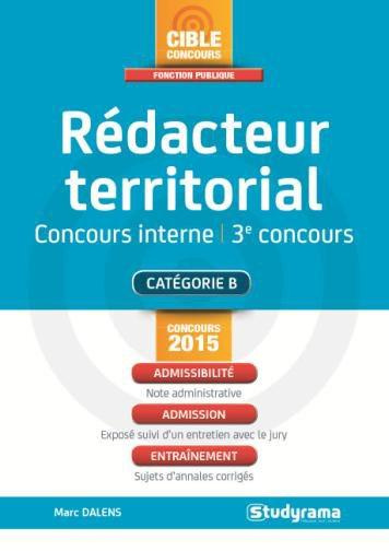 Emprunter Rédacteur territorial. Concours interne et 3e concours livre