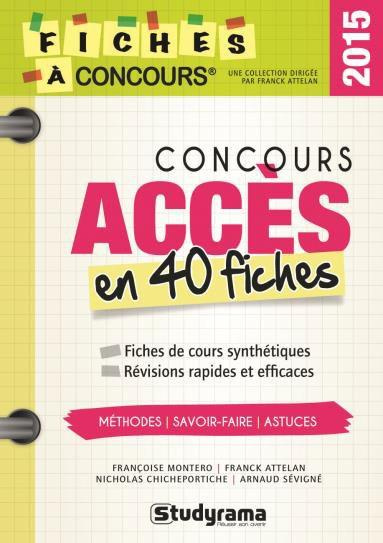 Emprunter Concours Accès. 50 fiches méthodes, savoir-faire et astuces livre