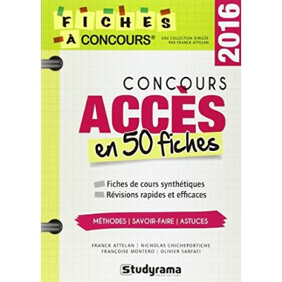 Emprunter Concours accès en 50 fiches 2016. 2e édition livre