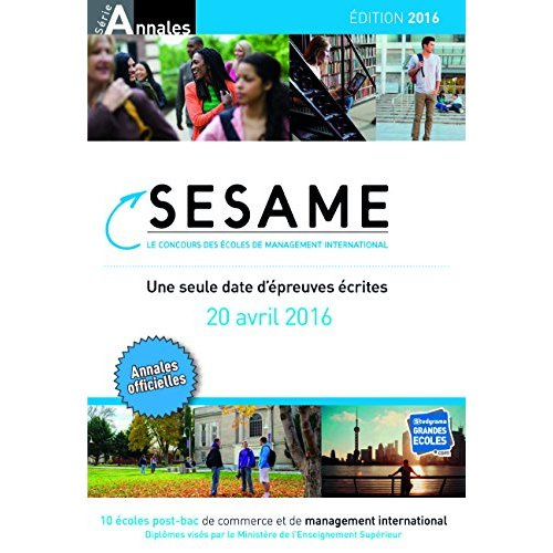 Emprunter Concours Sesame annales 2015. Sujets et corrigés officiels, Edition 2016 livre