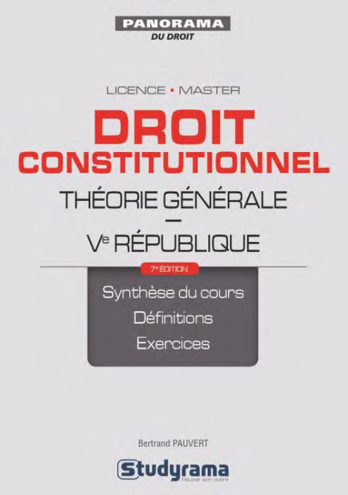 Emprunter Droit constitutionnel. Théorie générale, Ve République, 7e édition livre