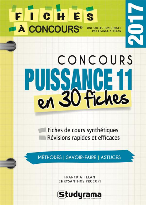 Emprunter Concours puissance 11. 30 fiches méthodes, savoir-faire et astuces, Edition 2017 livre