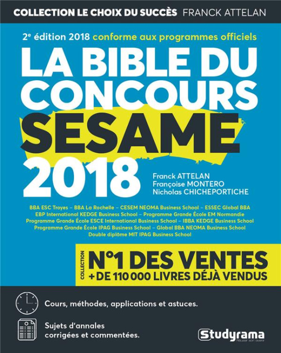 Emprunter La bible du concours Sésame. Edition 2018 livre
