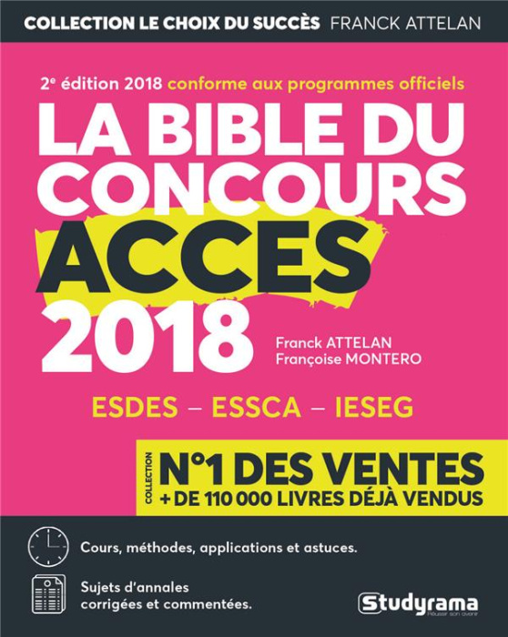 Emprunter La bible du concours ACCES. Edition 2018 livre
