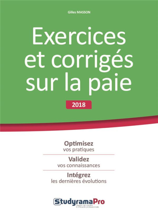 Emprunter Exercices et corrigés sur la paie. Edition 2018 livre