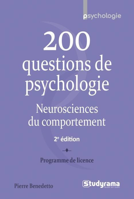 Emprunter 200 questions de psychologie. Neurosciences du comportement, 2e édition livre