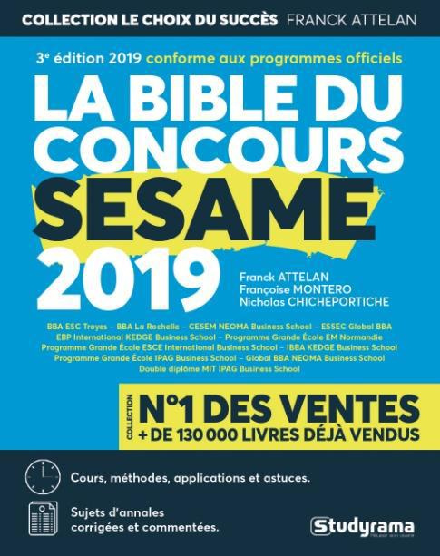 Emprunter La bible du concours Sésame. Edition 2019 livre