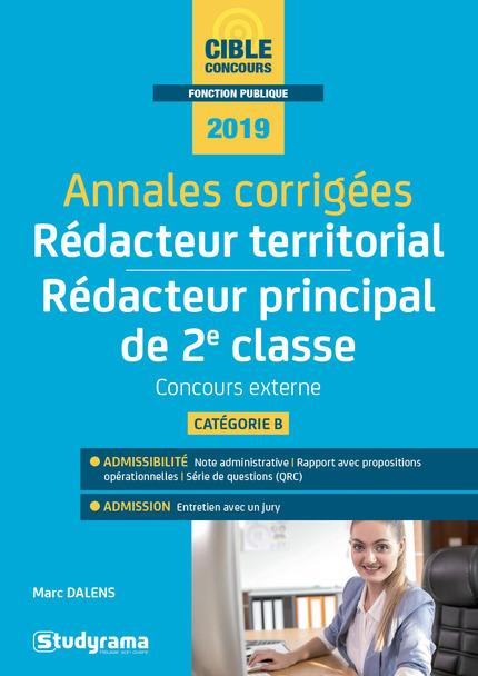 Emprunter Annales corrigées Rédacteur territorial & Rédacteur principal de 2e classe. Concours externe, catégo livre