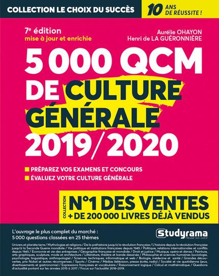 Emprunter 5000 QCM de culture générale. Edition 2019-2020 livre
