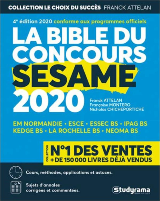 Emprunter La Bible du concours SESAME. Edition 2020 livre