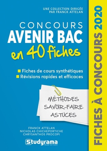 Emprunter Concours Avenir Bac. 40 fiches méthodes, savoir faire et astuces, Edition 2020 livre