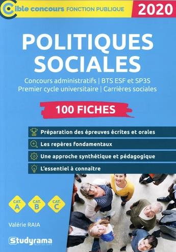 Emprunter 100 fiches les politiques sociales. Edition 2020 livre