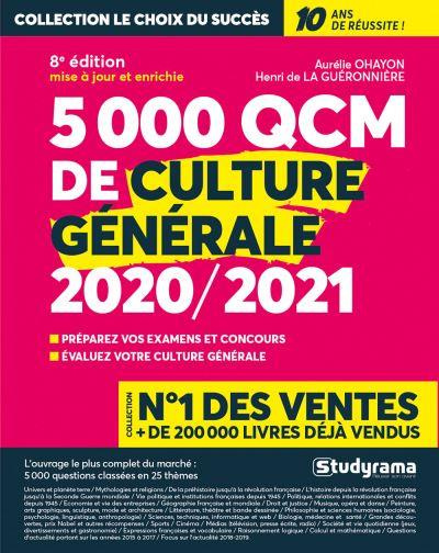 Emprunter 5000 QCM de culture générale. Préparez vos examens et concours, Evaluez votre culture générale, Edit livre