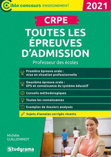 Emprunter CRPE toutes les épreuves d'admission. Edition 2021 livre