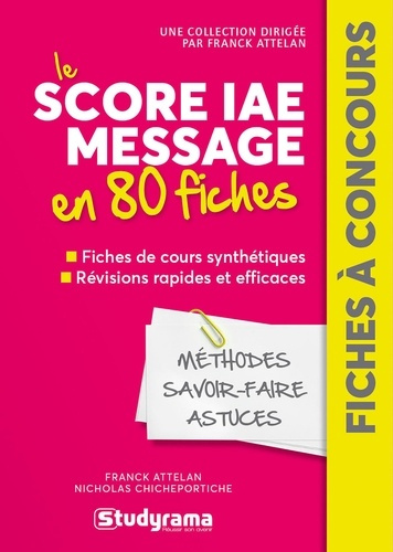 Emprunter Le score IAE message en 80 fiches livre
