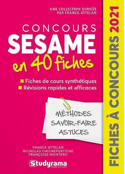 Emprunter Concours sésame en 40 fiches. Méthodes, savoir-faire et astuces, Edition 2021 livre