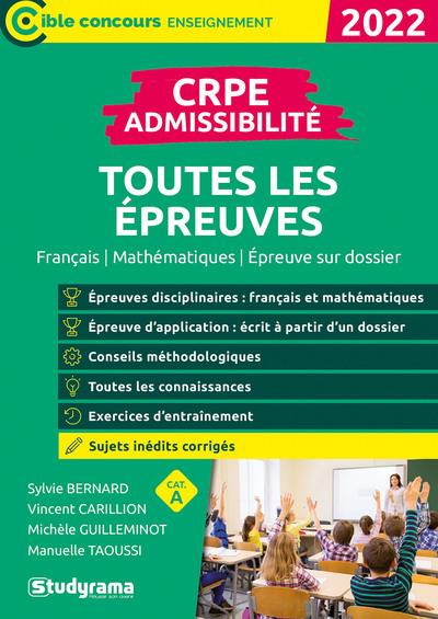 Emprunter CRPE Admissibilité. Toutes les épreuves, Edition 2022 livre