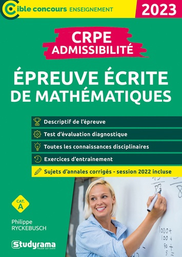 Emprunter Epreuve écrite de mathématiques CRPE Admissibilité. Edition 2023 livre
