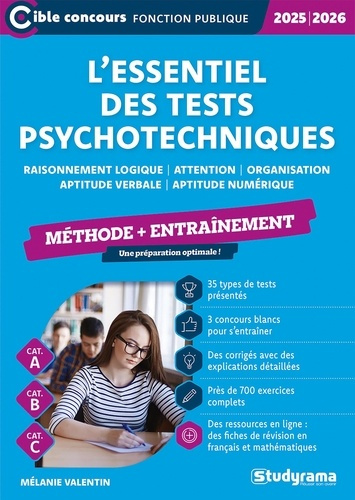 Emprunter L'essentiel des tests psychotechniques. Méthode entraînement, Edition 2025-2026 livre