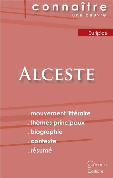 Emprunter Alceste. Fiche de lecture livre