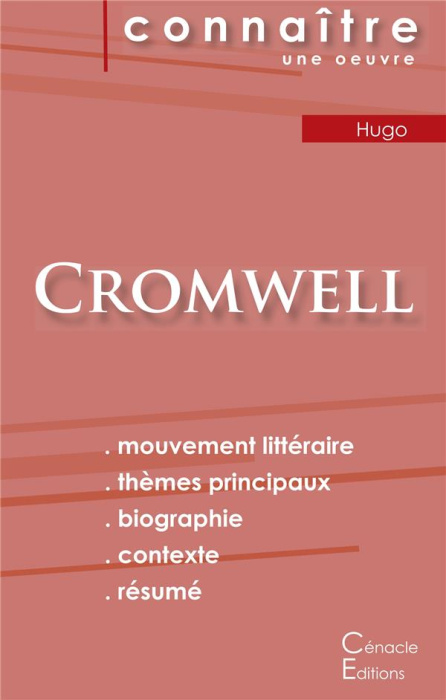 Emprunter Fiche de lecture Cromwell de Victor Hugo (Analyse littéraire de référence et résumé complet) livre