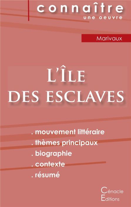 Emprunter Fiche de lecture L'Île des esclaves de Marivaux (Analyse littéraire de référence et résumé complet) livre