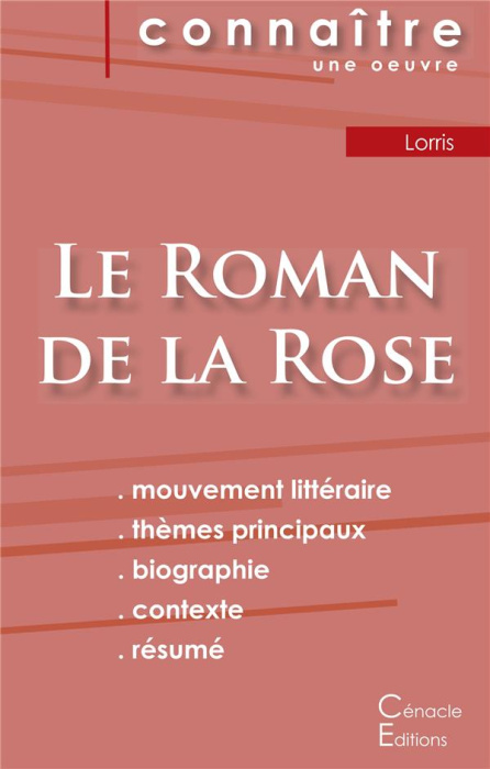 Emprunter Fiche de lecture Le Roman de la Rose de Guillaume de Lorris (Analyse littéraire de référence et résu livre