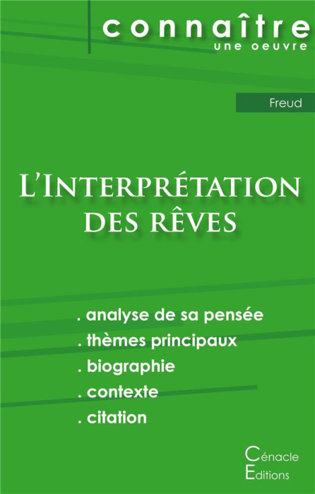 Emprunter Fiche de lecture L'Interprétation des rêves de Freud (analyse littéraire de référence et résumé comp livre