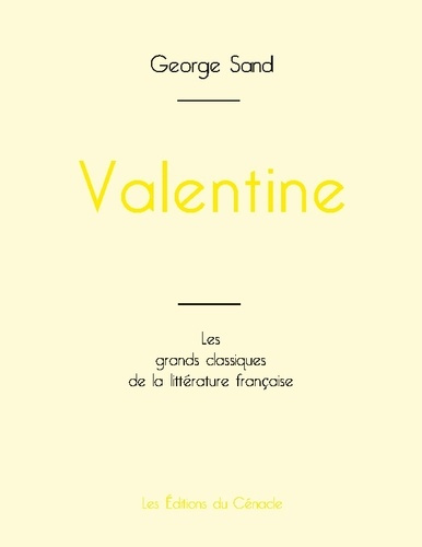 Emprunter Valentine de George Sand (édition grand format) livre