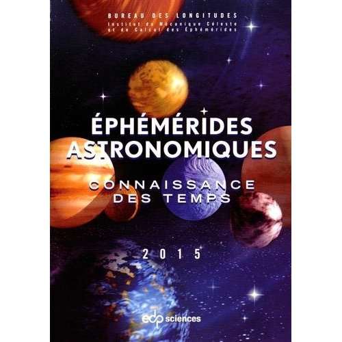 Emprunter EPHEMERIDES ASTRONOMIQUES 2015 livre