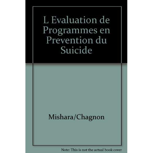 Emprunter L EVALUATION DE PROGRAMMES EN PREVENTION DU SUICIDE livre
