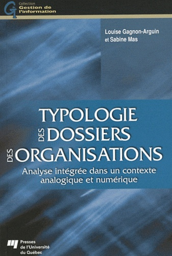 Emprunter TYPOLOGIE DES DOSSIERS DES ORGANISATIONS livre